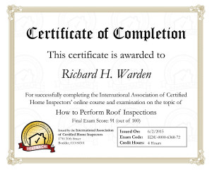 Roof Inspections Certificate - NACHI - reduced size -